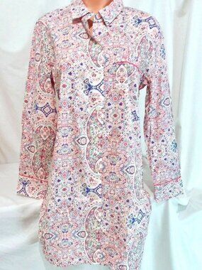 Victorias Secret The Mayfair Cotton Modal Night Gown Sleepshirt Pajamas Large